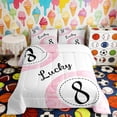 thumbnail image 2 of Erosebridal Pink Watercolor Lucky 8 Ball Full Size Comforter Sets, Cute Sport Bedding Sets for Girls and Boys, Pink Reversible 3pcs, 1 Comforter and 2 Pillowcases, 2 of 6