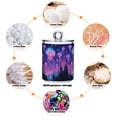 thumbnail image 6 of Yayeee 4 Pack Qtip Holder Bathroom Cotton Swab Canister with Lid Clear Dispenser Set, Neon Jellyfish, 6 of 6