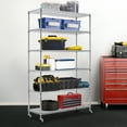 BestOffice 6 Tier Wire Shelving Unit with Wheels 2100LBS Capacity