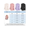 thumbnail image 3 of PULLIMORE Womens Long Sleeve T-shirt V Neck Loose Casual Basic Tops Tee Solid Color Blouse (Black,XXL), 3 of 10