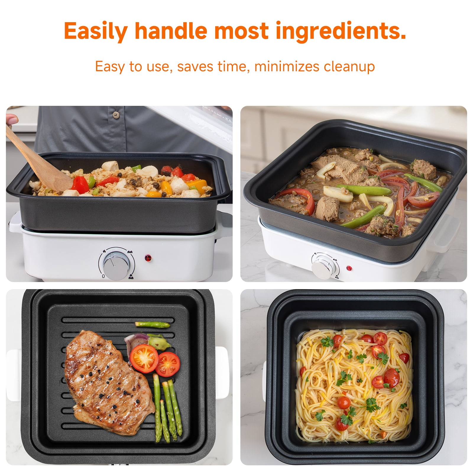 Electric Mini Hot Pot 4L, White