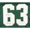 thumbnail image 2 of Mike Singletary Autographed Baylor Bears (Green #63) Jersey - JSA, 2 of 3