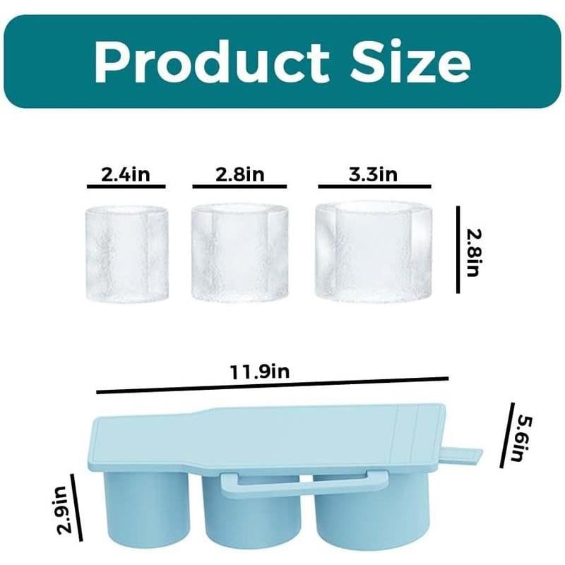 Tray for 40 Oz Tumbler Cup Silicone with Lid Easy Fill and Release Ice Maker for Coffee and Drinks