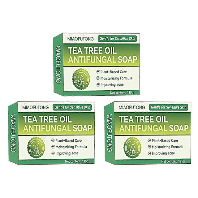 Tea Tree Oil Antifungal Soap for Acne Prone Skin Deep Cleansing Oil Control Post-Workout Skincare for Men Women