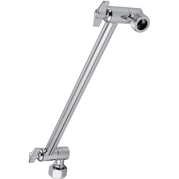 Extensión de brazo de ducha ajustable de latón macizo para conexión universal con todos los cabezales de ducha, fácil instalación, tecnología a prueba de fugas (11" cromado)Número de envíos: PC 1. brillar Electrónica