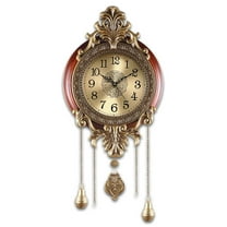 Aero Snail 14" Pendulum Wall Clock, Solid Wood, Battery Operated, Retro Vintage Clock 206B