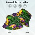 thumbnail image 2 of Fotbe Mardi Gras7 Sombrero Tipo Pescador con Estampado – Sombrero de Sol de Algodón de Moda para Playa, Golf, Pesca, 2 of 6