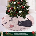 thumbnail image 6 of SKYSONIC Valentine's Day Heart Christmas Tree Skirt Home Decoration Large Round Christmas Tree Skirt for Holiday Party Home Christmas Day Ornaments 35.4 Inch, 6 of 6