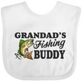 thumbnail image 3 of Inktastic Grandad's Fishing Buddy Boys Baby Bib, 3 of 4
