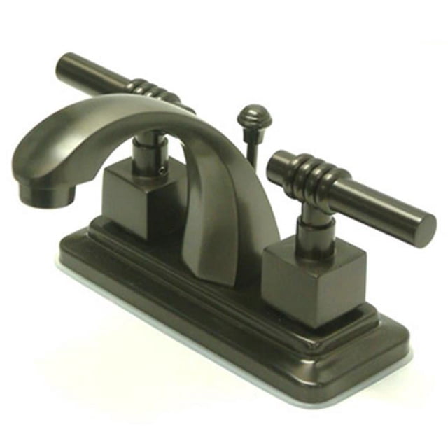 Kingston Brass KS4645QL 4 Inch Center Lavatory Faucet - Oil Rubbed Bronze
