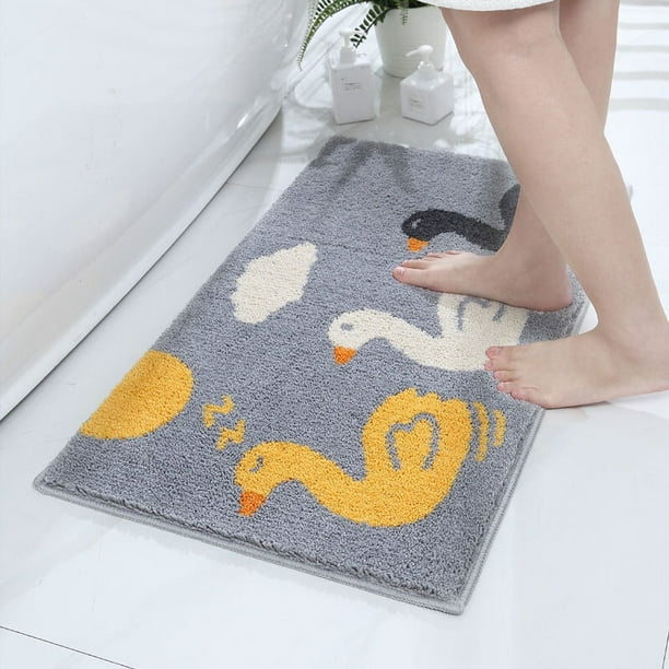 Bathroom carpets, nonslip cute cartoon duck bath mats, super soft