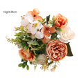 thumbnail image 3 of Artificial Flowers Artificial Peony Flower Silk Rose Bride Bouquet Wedding Home Valentine's Day Decor Accessories Gift Fake Plant Hydrangea (Pink), 3 of 4