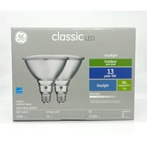 (2 bulbs) GE classic LED PAR38 Floodlight, 15 watts, 1300 Lumens, Outdoor Wet rated, Daylight 5000K, Dimmable, Medium base,  LED floodlight (90 watt replacement)