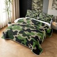 thumbnail image 3 of Manfei Rustic Camouflage Twin Quilt Set, Countryside Camo Twin Coverlet Set, Olive Green, 2pcs, 1 Bedspread and 1 Pillowcase, 3 of 7