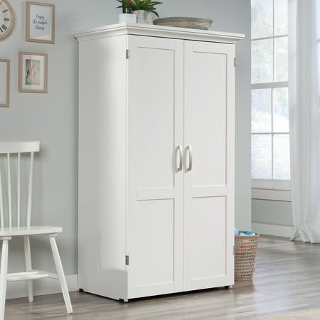 Sauder Select Engineered Wood Multi-Purpose Storage Armoire in Glacier White