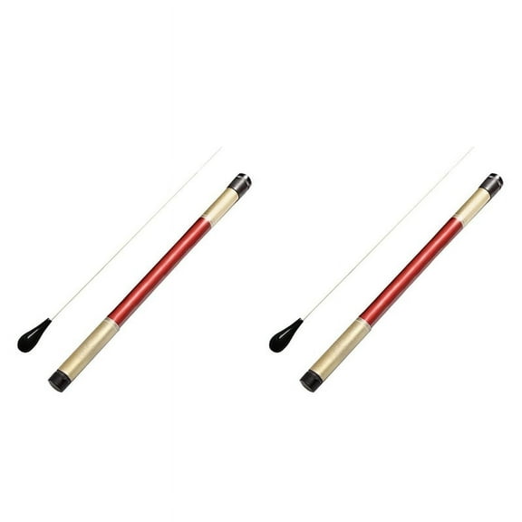 2X Music Conductor Batons,Imitation Handle Orchestra Conducting Music Batons (Black)