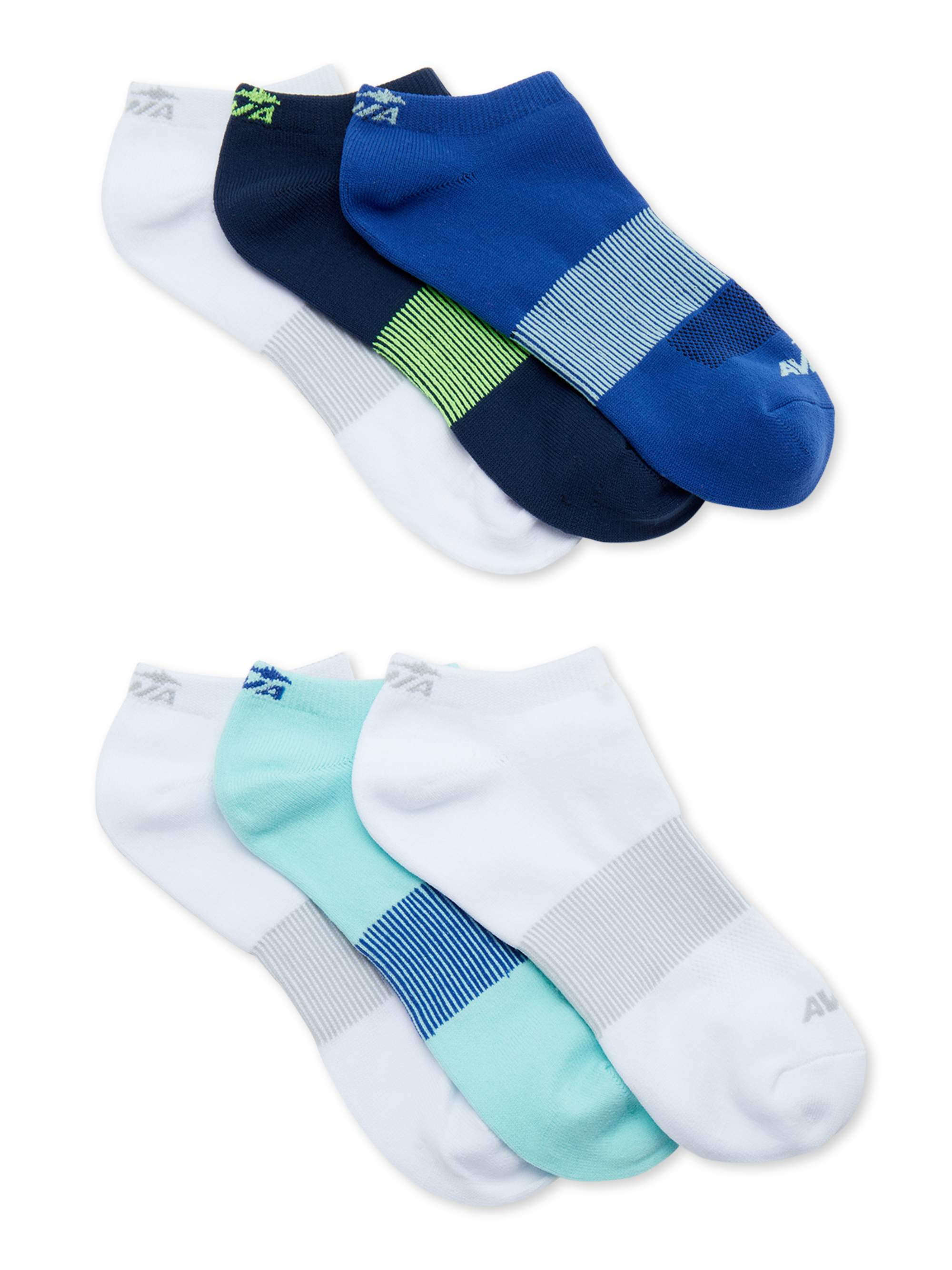 Avia Women’s Pro Tech Lightweight Low Cut Socks, 6Pack
