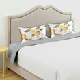 thumbnail image 3 of Yayeee Pillowcase Standard Size Set of 2 Satin Wrinkle Resistant Pillow Case, White Watercolor Oranges, 3 of 7