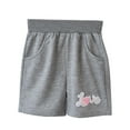thumbnail image 2 of NAISIBABY Girls Terry Shorts, Loose Casual Elastic Waist Letter Prints Summer Comfy Shorts Gray 9-10T, 2 of 3