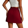 thumbnail image 6 of Miluxas Women's Athletic Mini Skirt Elastic Waist Drawstring Casual A Line Short Skirt with Pockets Lightweight Golf Tennis Skirt for Summer Wear Red, 6 of 7
