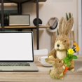 thumbnail image 1 of Easter ornament display,Easter Bunny Statue Standing Straw Rabbit Simulation Bunny Garden Decor Hand Woven Straw Animal Figurine Festival Home Ornament, 1 of 5