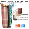 thumbnail image 7 of 20oz Tumbler with Lid and Straw Stainless Red Check Steel Vacuum Insulated Water Coffee Tumbler Cup, Double Wall Vacuum Insulated Travel Mug Reusable Tumblers for Ice Drinks, Hot Beverage, 7 of 7