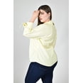 thumbnail image 3 of Blusa manga 3/4 con lazo Roman Fashion /Tallas Extras, 2713 (Amarillo) amarillo 42, 3 of 6