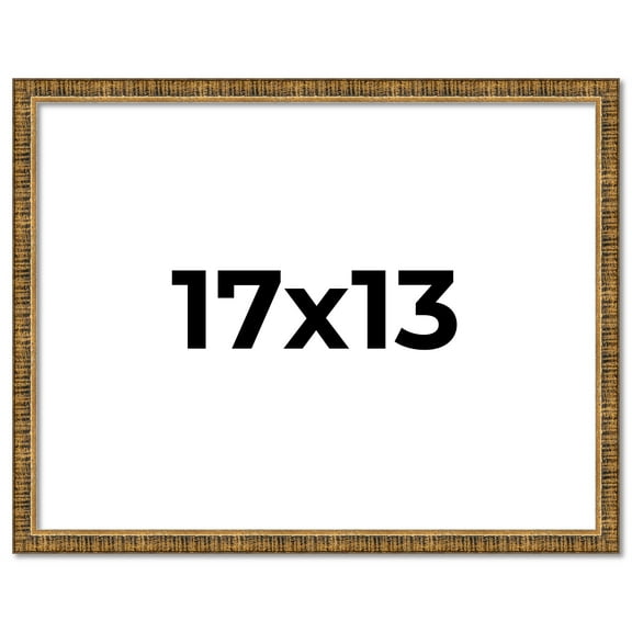 17x13 Frame Gold Picture Frame - Complete Modern Photo Frame Includes UV Acrylic Shatter Guard