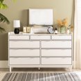 thumbnail image 2 of Walker Edison Mid-Century Modern 9-Drawer Wood Dresser, Solid White, 2 of 22