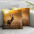 thumbnail image 3 of Nawypu Winter Sunrise Deer Animal Nature Landscape Sunshine Animal Pillow Covers Pillowcases Home Decor Bed Couch Sofa Office Living Room Cushion, 3 of 5