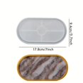 thumbnail image 3 of 1pc Oval Coaster Epoxy Resin Clay Casting Silicone Mould Tray Storage Gypsum Tray Mold DIY Jewelry Tray Dishes, 3 of 7