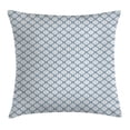 thumbnail image 1 of Trellis Throw Pillow Cushion Cover, Lattice Like Pattern Chain Nostalgic Monochrome Old Fashioned Tile Design, Decorative Square Accent Pillow Case, 16 X 16 Inches, Light Blue White, by Ambesonne, 1 of 2