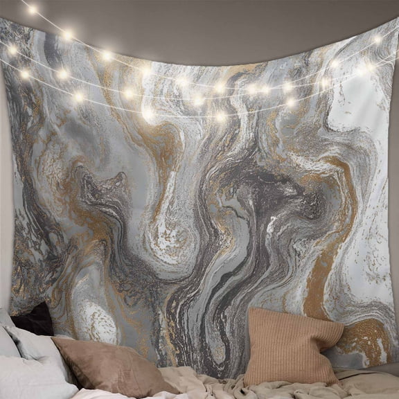 Gray Marble Tapestry for Bedroom Wall Hanging Tapestry, Farmhouse Vintage Abstract Ombre Texture Ceiling Backdrop Tapestries Poster Blanket Wall Decor for Teens Room Living Room Dorm 59" x 90"