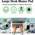 thumbnail image 6 of Extra Large Mouse Pad Blue XXL Mousepad, Big Mouse Pads Office Desk Mats, Desk Pad Mat Waterproof Non-Slip Rubber Base, 35.4 X 15.7 inch for Work/Game/Office/Home Japanese Great Wave Art, 6 of 7