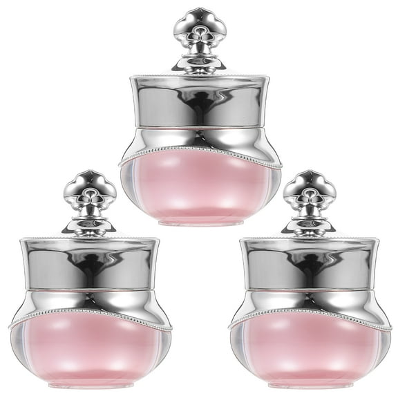 Eease 3pcs Travel Cream Jars Refillable Empty Cream Containers Small Cream Jars with Lids 5 Gram