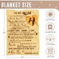 thumbnail image 5 of to My Mom Blanket, Gifts for Mom Birthday Gifts Mother Blankets from Daughter Son Christmas Soft Fleece Blanket I Love You Mom Blanket for Bedding Sofa and Travel 60x80 Inch, 5 of 5