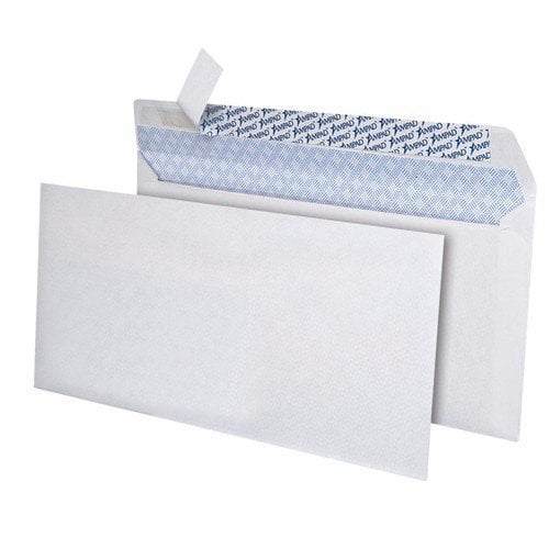NEW 4 1/8" X 9 1/2" Lot of 80 Single Window Security Tinted Envelopes