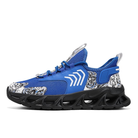Men's Running Shoes Lace‑Up Mesh Upper Athletic Sneakers With Hollow‑Out Midsole for Daily Walking and Casual Outdoor Activities