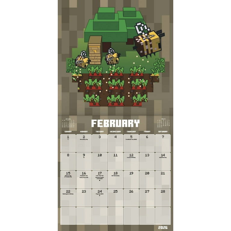 Minecraft Framed Poster and 2026 Calendar - Walmart.com