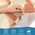 thumbnail image 5 of Yayeee Kitchen Curtains Tier Set of 2 Light Filtering 57"x24" Over Sink Window Panels, Beige Geometric, 5 of 7