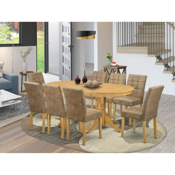 9 Piece Mid Century Modern Dining Table Set contain A Dining Table