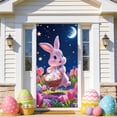 thumbnail image 6 of NWOKYZGH Door Banner 71×35inch Photography Background Door Cover with Easter Bunny Floral Entry Decoration Spring Porch Banner for Front Door Seasonal Display Garden Holiday Setup, 6 of 6