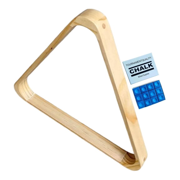 Mesa de billar triangular con soporte para bolas, marco de posicionamiento de madera, mesa de billar triangular para Amarillo