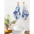 thumbnail image 2 of Blue Blooms Floral Kitchen Dish Towels for Drying Dishes Set of 2, Farmhouse Spring Flowers Botanical Waffle Weave Microfiber Hand Tea Bathroom Towels Quick Dry & Absorbent Towel 12x12, 2 of 7