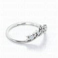 thumbnail image 2 of Unique Women’s Round Cut Moissanite Half Eternity Wedding Band Vintage Silver Stacking Bridal Ring Elegant and Timeless Design for Weddings and Special Occasions Black Vermeil 7, 2 of 3