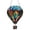 B, variant on Hot Air Balloon Solar Hanging Lantern with Flickering Flame Light Outdoor Solar Hanging Ornament for Garden Yard Patio Farmhouse Decoration