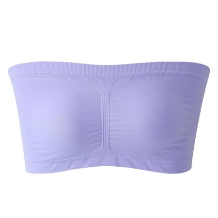 

Spdoo Women Strapless Bandeau Bra Soft Stretchy Top with Removable Pad (Regular & Plus Size)