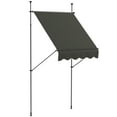 thumbnail image 2 of Outsunny 5' x 4' Retractable Awning, Non-Screw, Dark Gray, 2 of 9