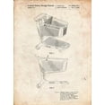 thumbnail image 2 of Borders, Cole 15x18 Gold Ornate Wood Framed with Double Matting Museum Art Print Titled - PP693-Vintage Parchment Target Shopping Cart Patent Poster, 2 of 4