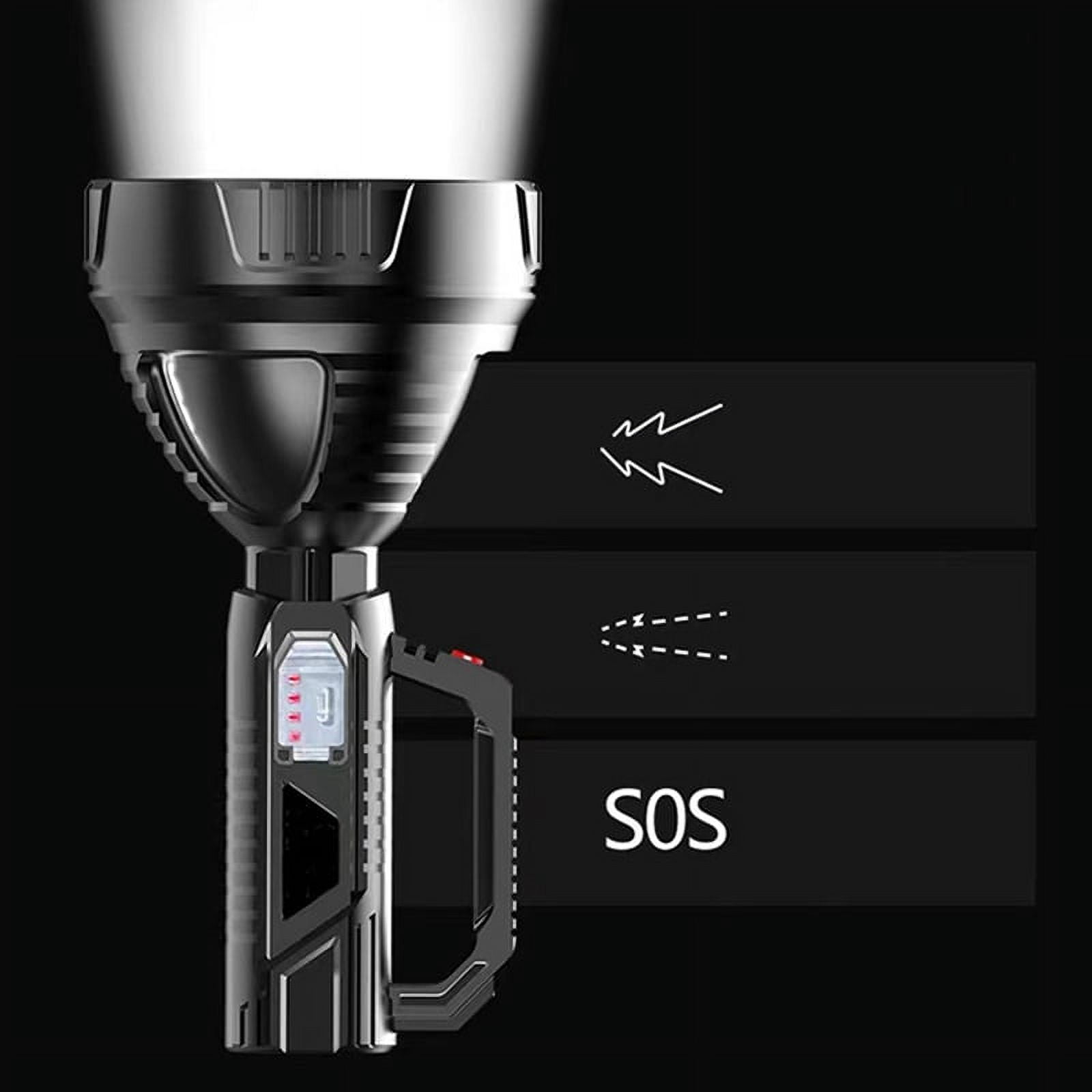 2X Strong Light Portable Flashlight USB Rechargeable Abs Outdoor LED Multi-Function Household Searchlight Portable Lamp